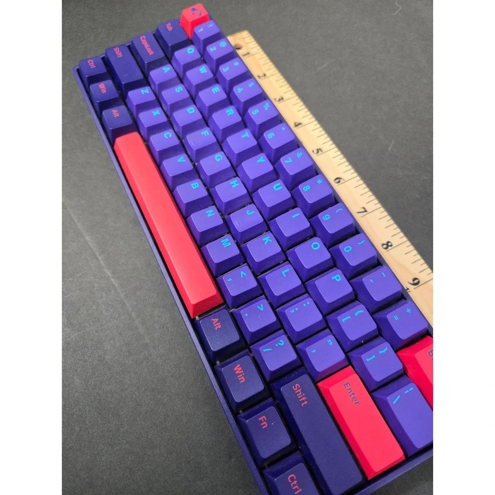 Akko 3061 Mechanical Keyboard Purple Pink Cyberpunk Gaming 60% Layout 11.5in